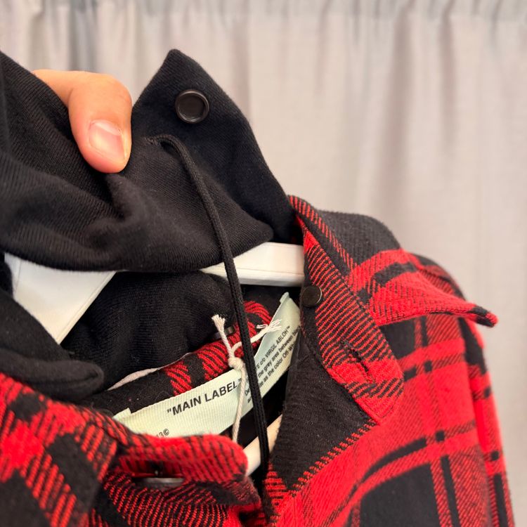 Off-White Flanel Overshirt Hooded XXS image 4