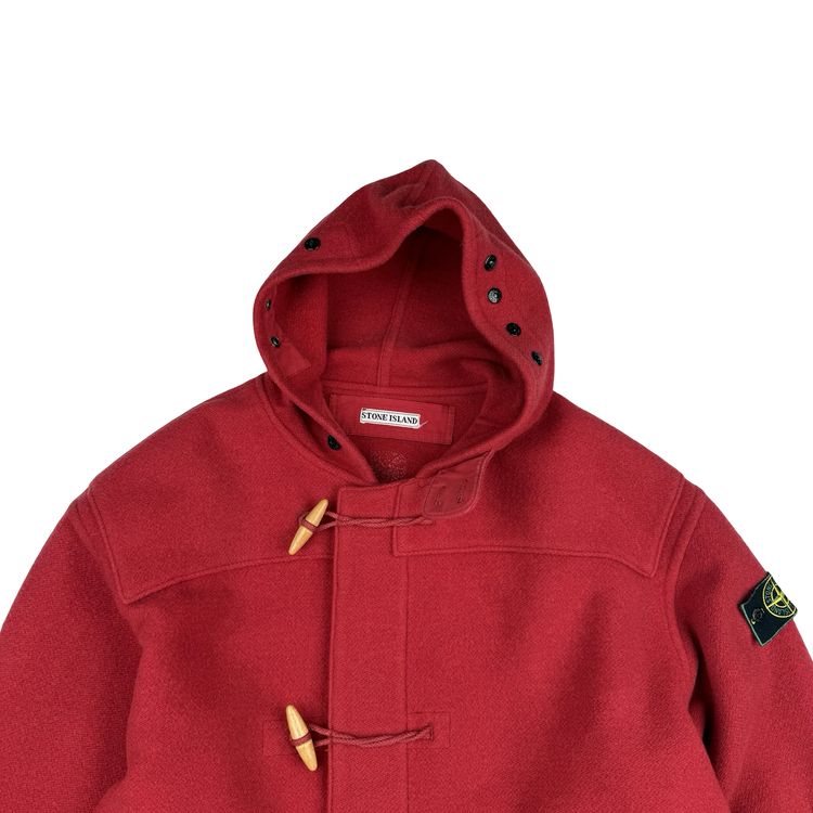 Stone Island 1988 Red Rare Montgomery Wool Duffle Coat - XL image 14