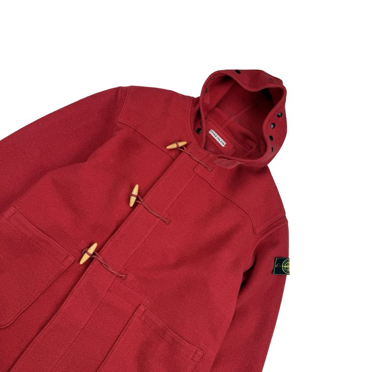 Stone Island 1988 Red Rare Montgomery Wool Duffle Coat - XL image 5