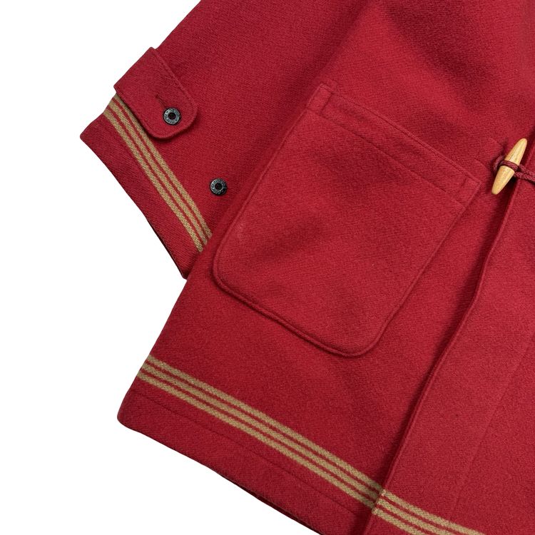 Stone Island 1988 Red Rare Montgomery Wool Duffle Coat - XL image 9