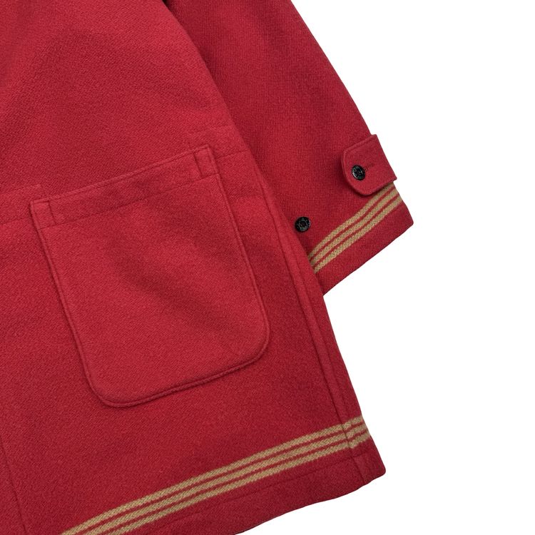 Stone Island 1988 Red Rare Montgomery Wool Duffle Coat - XL image 11