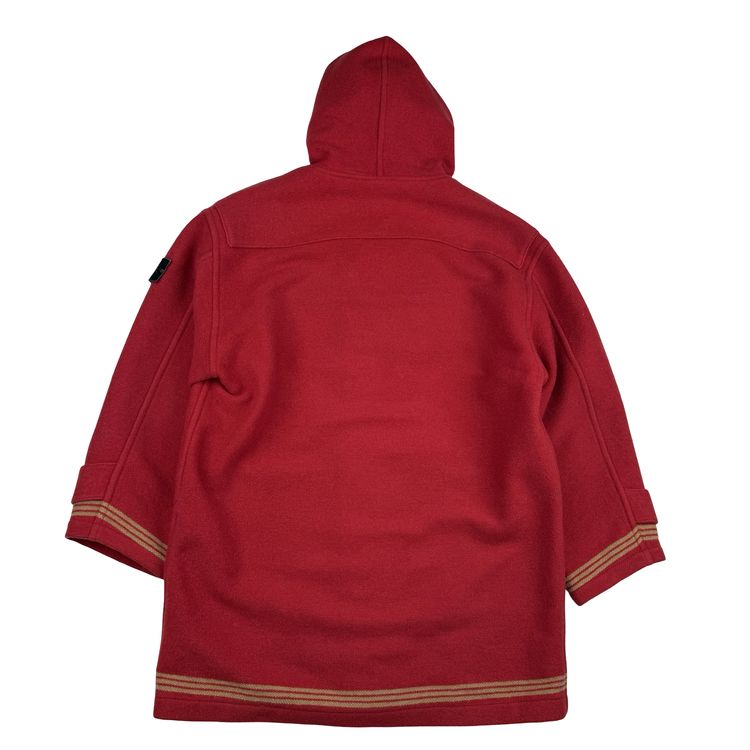 Stone Island 1988 Red Rare Montgomery Wool Duffle Coat - XL image 8