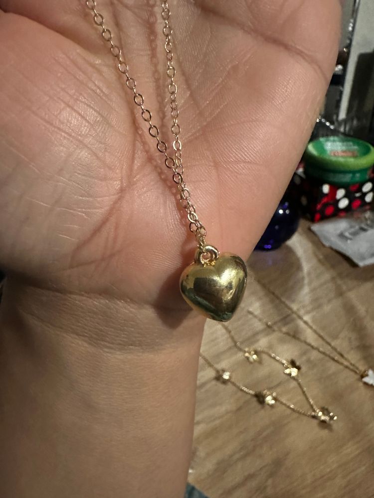 Set Of Gold-Tone Layered Necklaces With Heart, Butterfly, And Pearl Details 2
