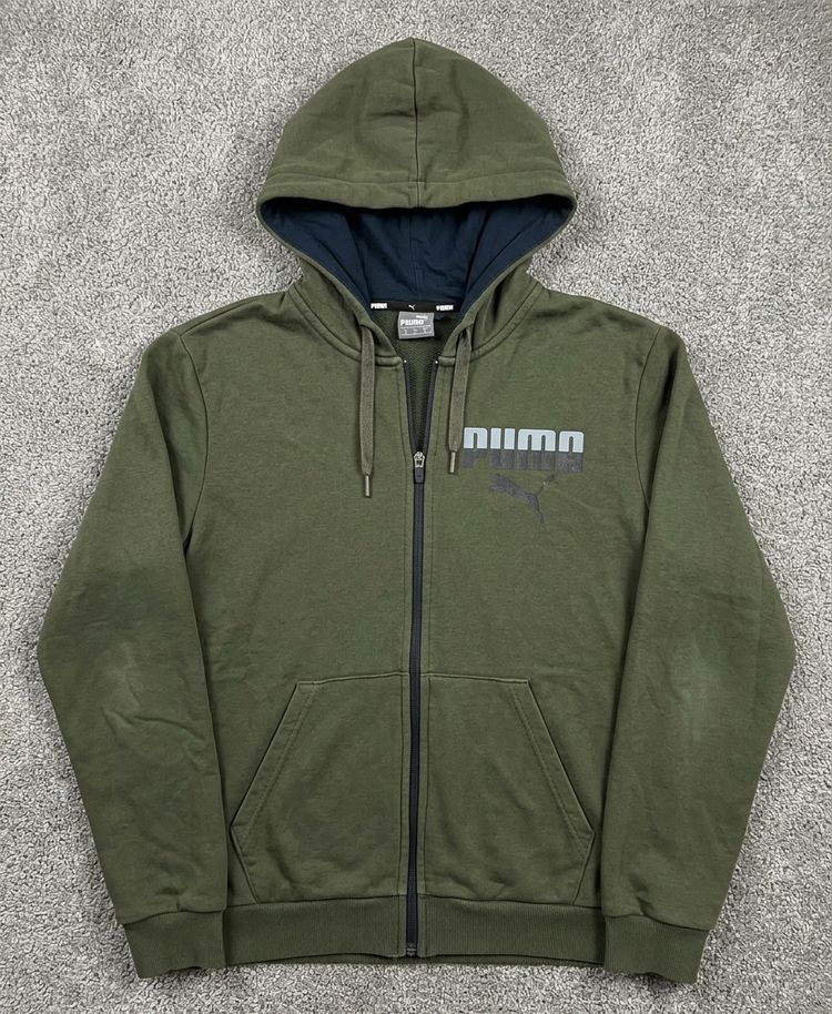 Puma Green Zip-Up Hoodie