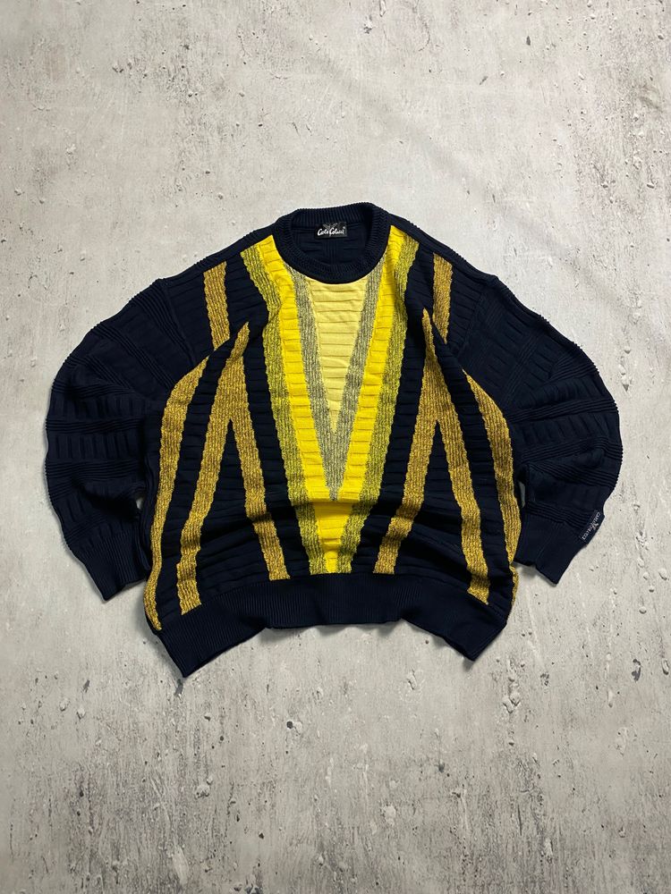 Black And Yellow Knitted Sweater