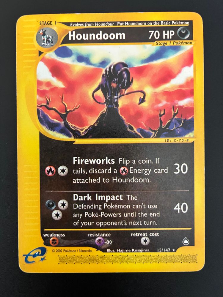 Houndoom Aquapolis ENG GD Pokémon Trading Card