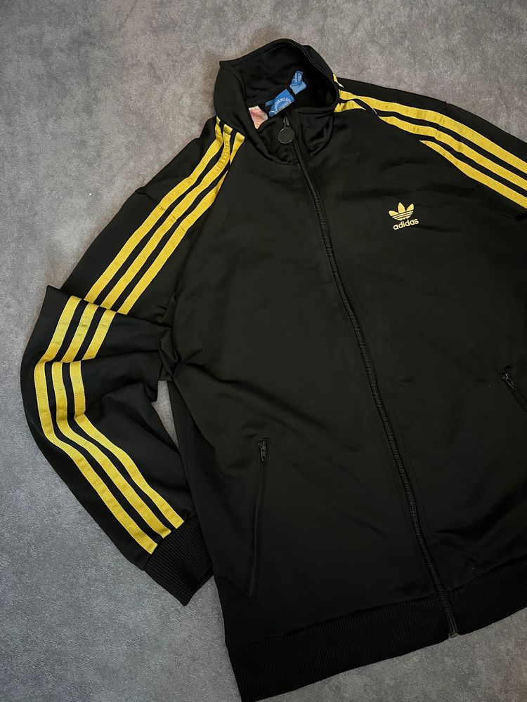 Adidas Black Jacket With Gold Stripes image 2