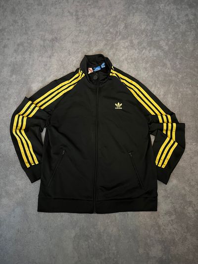 Adidas Black Jacket With Gold Stripes
