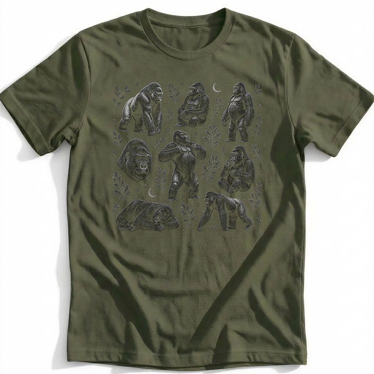 Gorilla Fine Etching T-Shirt image 4