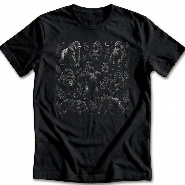 Gorilla Fine Etching T-Shirt image 2