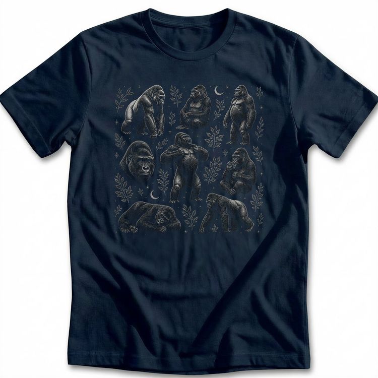 Gorilla Fine Etching T-Shirt image 5