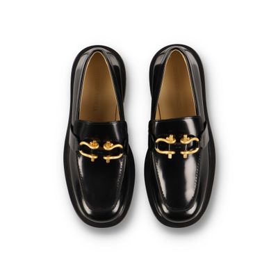 Bottega Veneta Black Monsieur Double Buckle Loafers