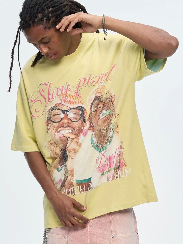 Immagine di Yellow Graphic T-Shirt 3