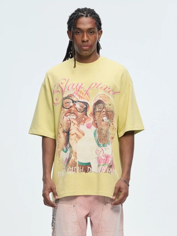 Immagine di Yellow Graphic T-Shirt 4