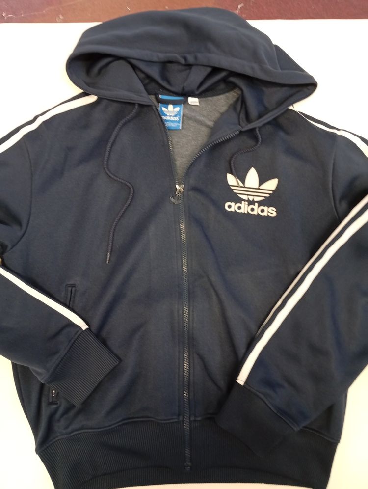 Adidas Blue Zip-Up Hoodie