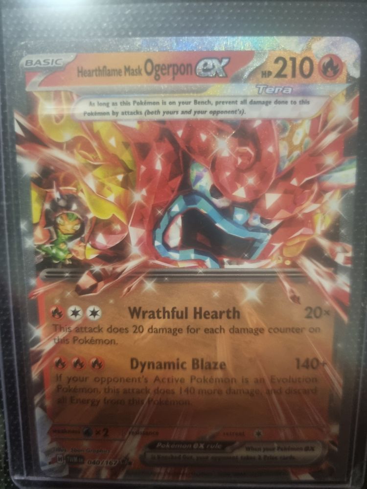 Heartflame Mask Ogerpon Ex Trading Card