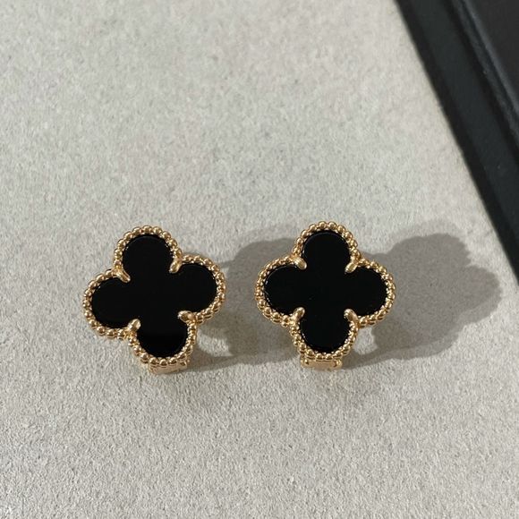 black clover-shaped earrings