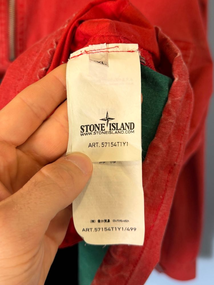 Immagine di XL Stone Island Red Green 30th Anniversary 2012 Tela Stella Smock Jacket 8