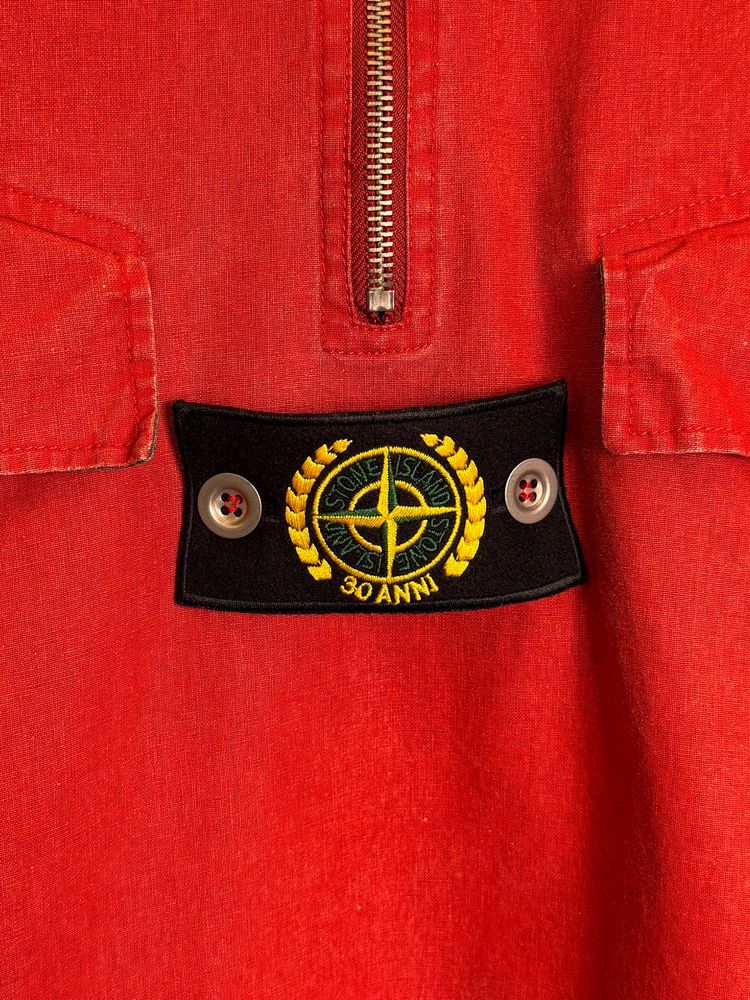 Immagine di XL Stone Island Red Green 30th Anniversary 2012 Tela Stella Smock Jacket 4