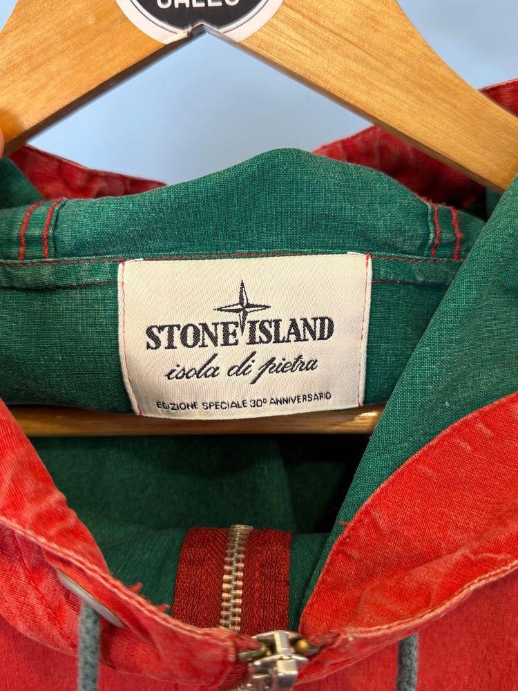 Immagine di XL Stone Island Red Green 30th Anniversary 2012 Tela Stella Smock Jacket 6