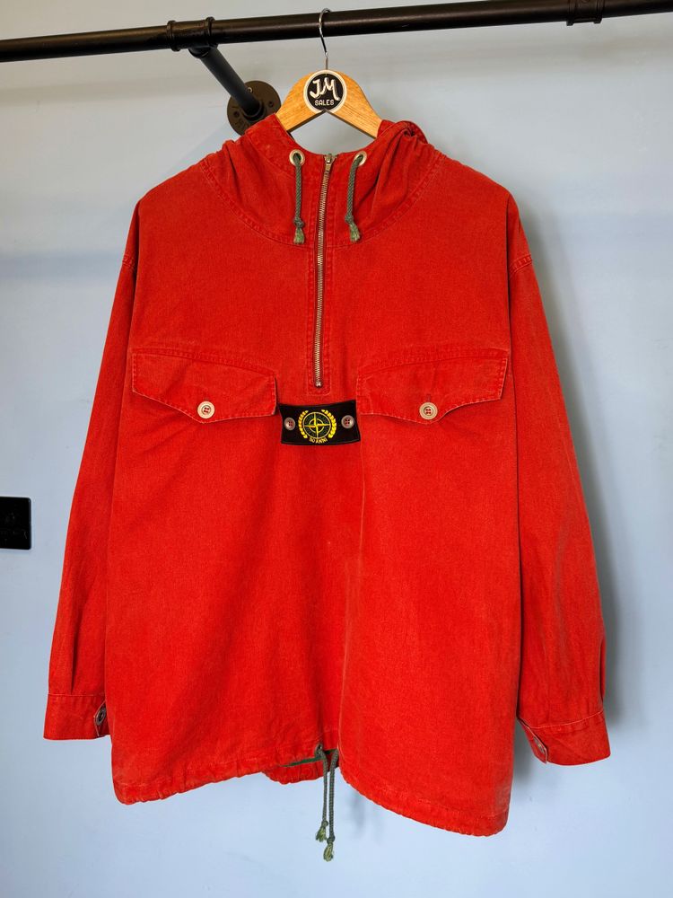 Immagine di XL Stone Island Red Green 30th Anniversary 2012 Tela Stella Smock Jacket 1