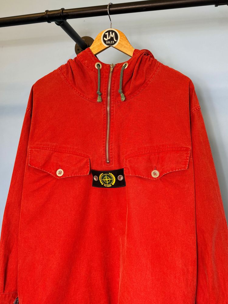 Immagine di XL Stone Island Red Green 30th Anniversary 2012 Tela Stella Smock Jacket 2