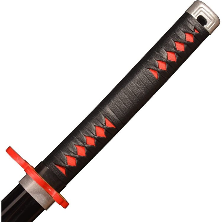 Demon Slayer Sword Tanjiro Rengoku Hilt Fire Breath Wooden Katana Cosplay Sword image 2