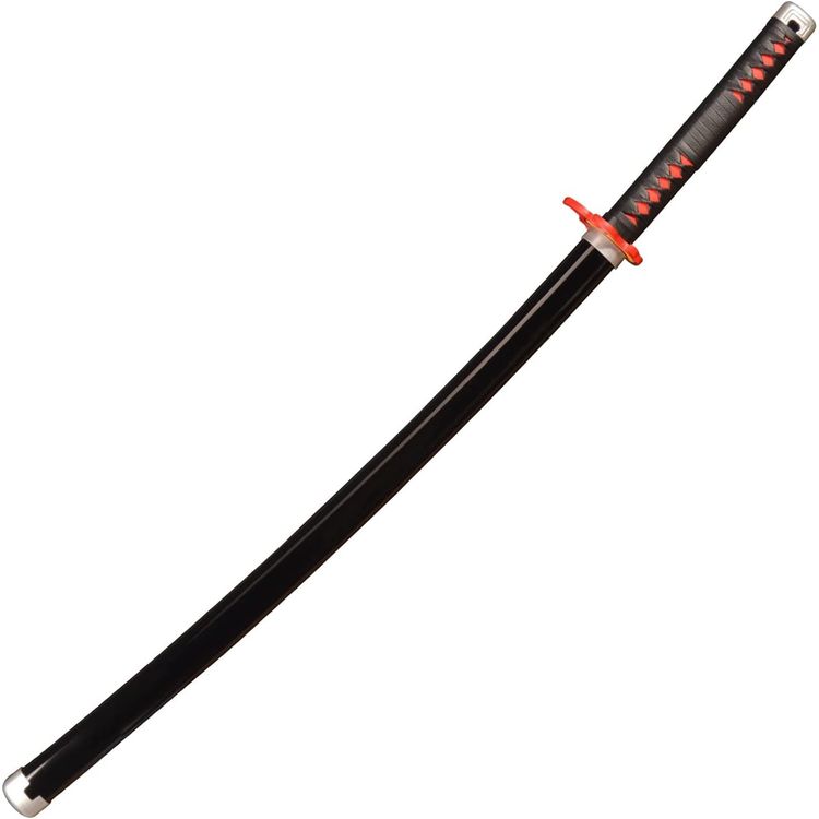 Demon Slayer Sword Tanjiro Rengoku Hilt Fire Breath Wooden Katana Cosplay Sword image 6