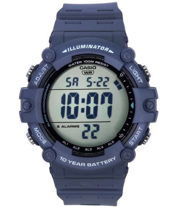 Casio Standard Digital Blue Resin Strap Quartz AE-1500WH-2A 100M Men's Watch image 1