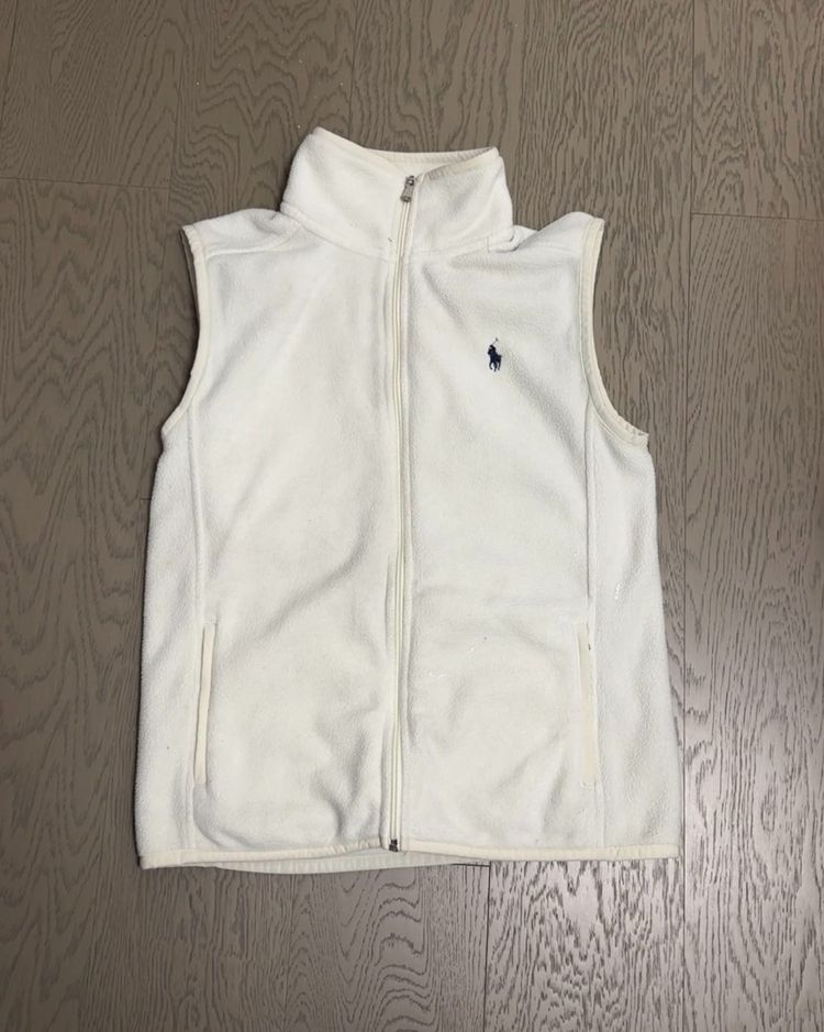 Polo Ralph Lauren White Fleece Vest image 1