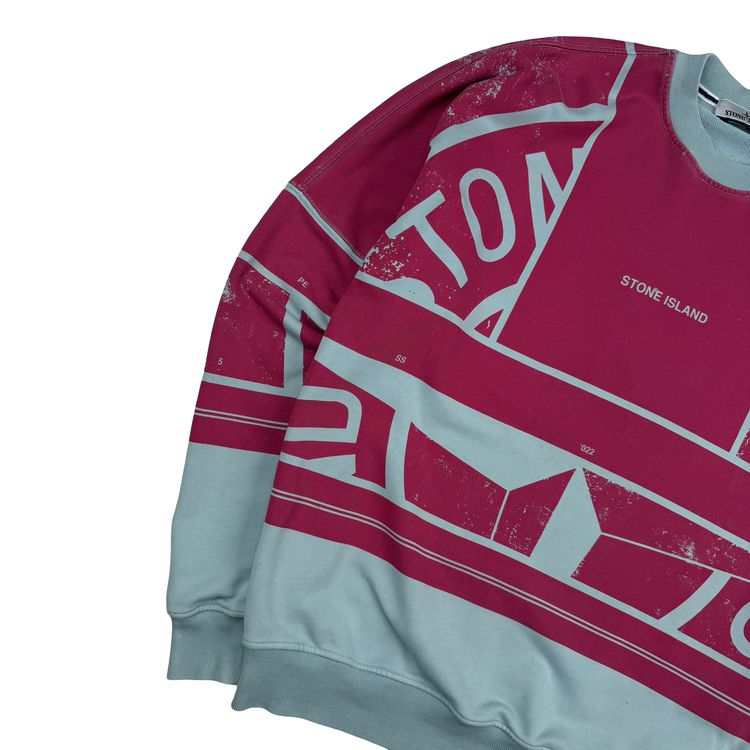 Stone Island 2022 Spellout Graphic Compass Crewneck Jumper - Large 12