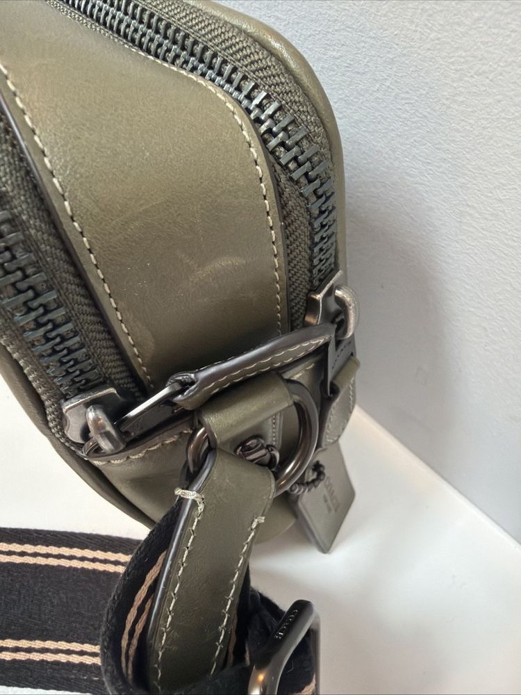 Coach Charter 24 Crossbody Bag Messenger CC078 BNWT Army Green Leather £495 image 2
