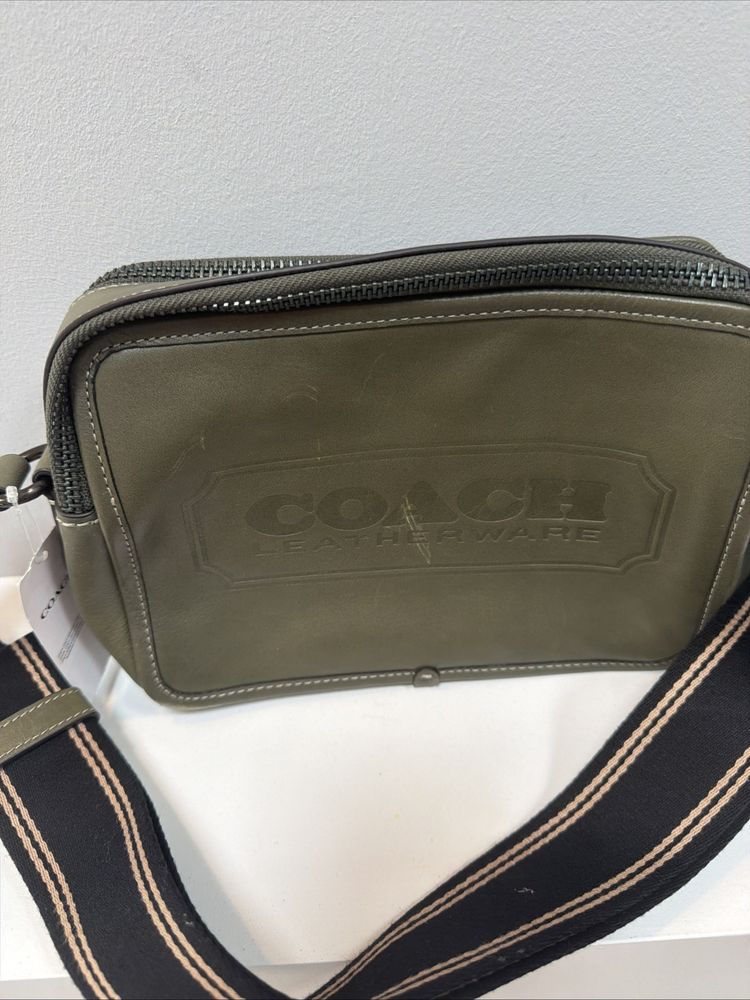 Coach Charter 24 Crossbody Bag Messenger CC078 BNWT Army Green Leather £495 imagen 1