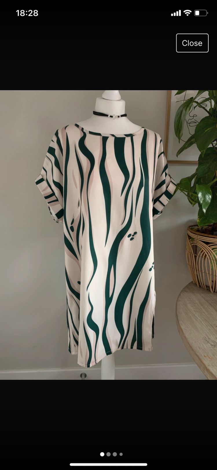 T-shirt dress silky one size