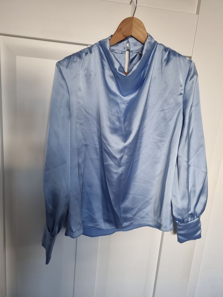 Light Blue Satin Blouse