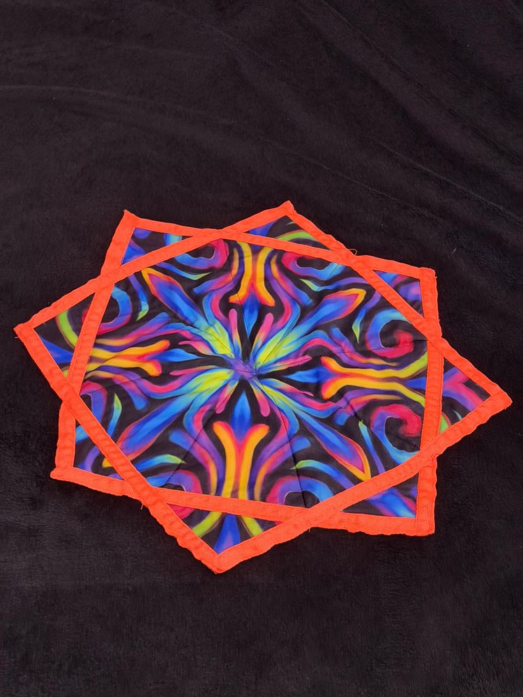Tie-Dye Patterned spinning cloth  2