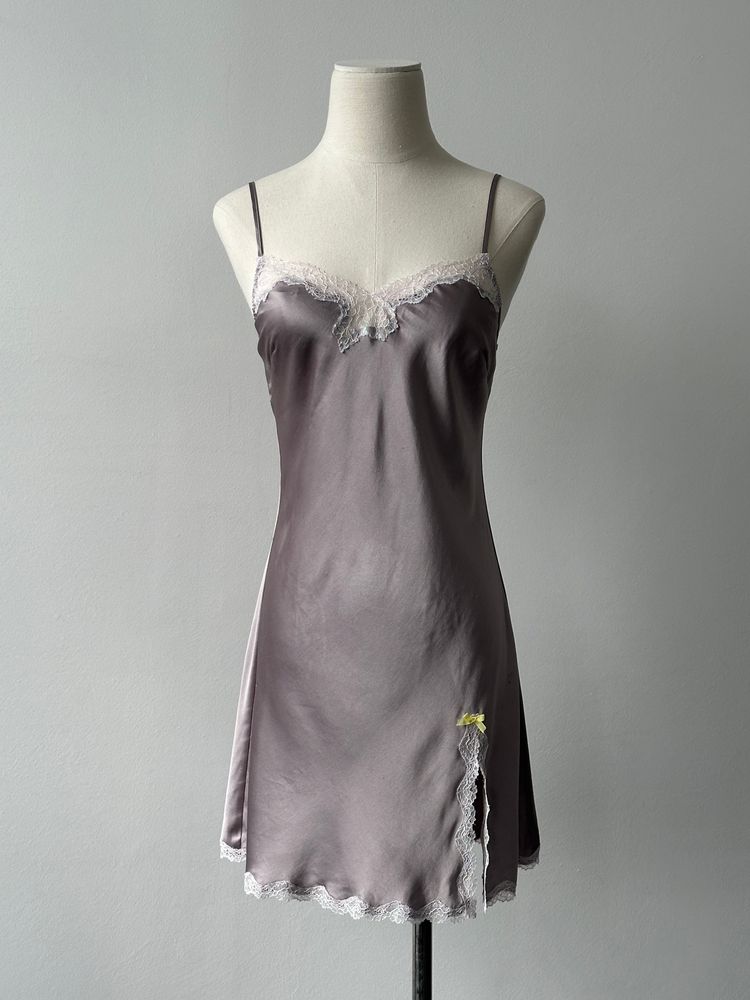 Victoria Secret 2000s Sleeveless Lace Mini Slip Dress - XS-S