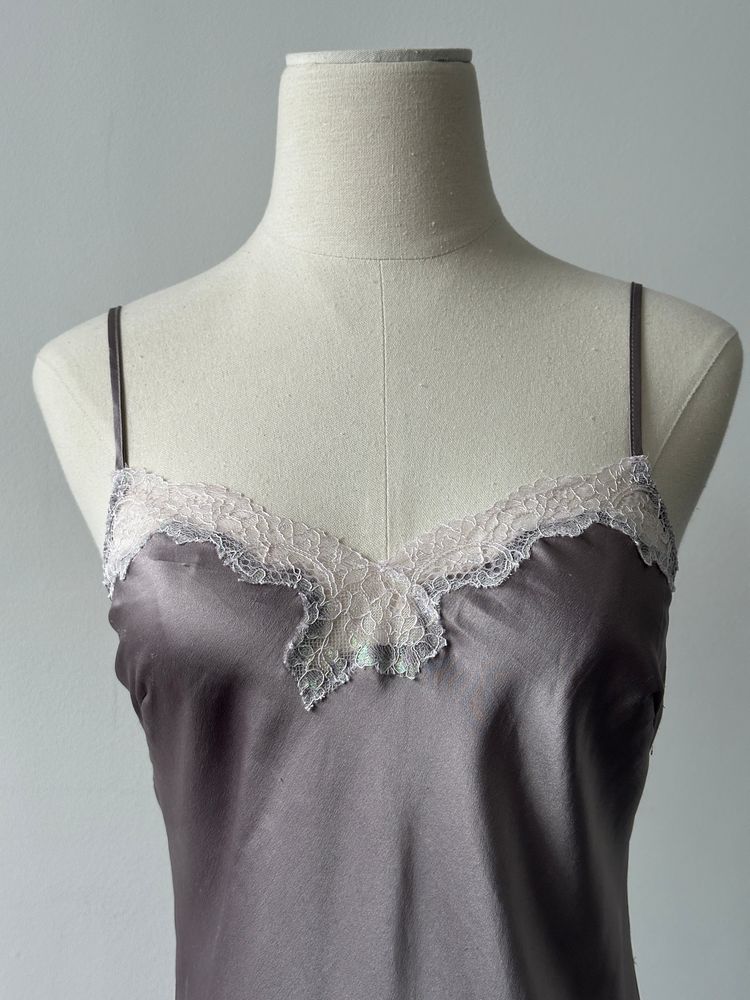 Victoria Secret 2000s Sleeveless Lace Mini Slip Dress - XS-S 6