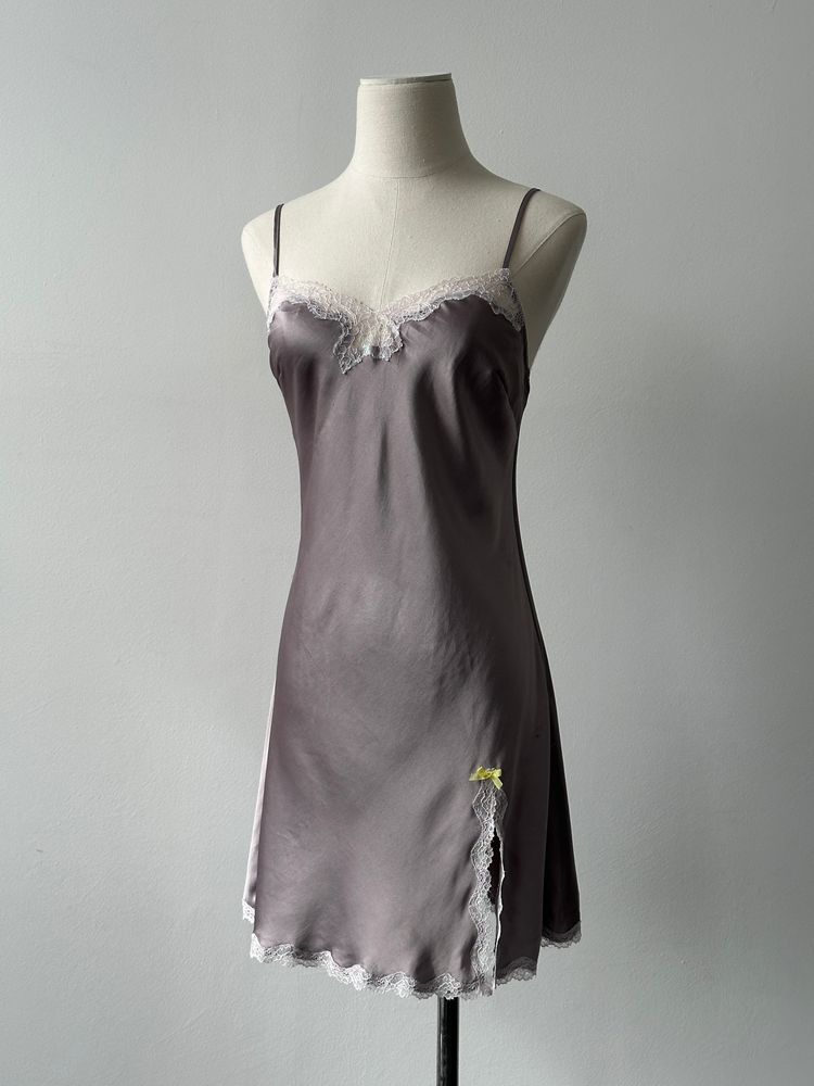 Victoria Secret 2000s Sleeveless Lace Mini Slip Dress - XS-S 2