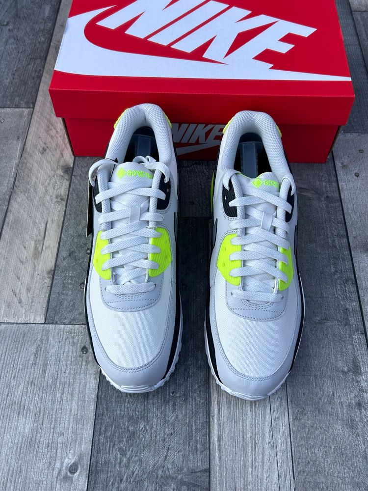 Nike Air Max 90 GTX Waterproof Trainers - ‘Apple Volt’ - Size UK 10  6