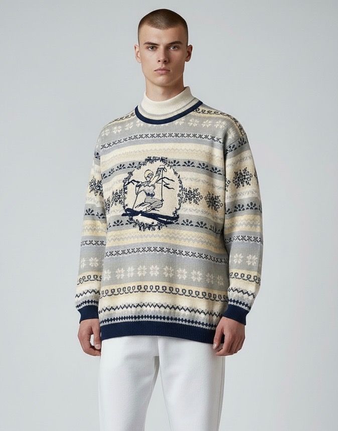 Patterned Knit Sweater