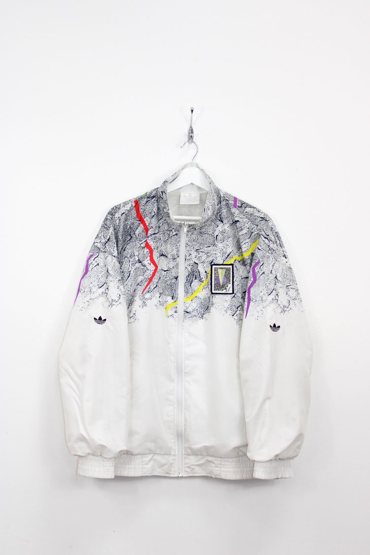 ADIDAS 80'S VINTAGE STEFAN EDBERG 1989 PRO LOGO TRACKSUIT TOP JACKET LARGE image 1