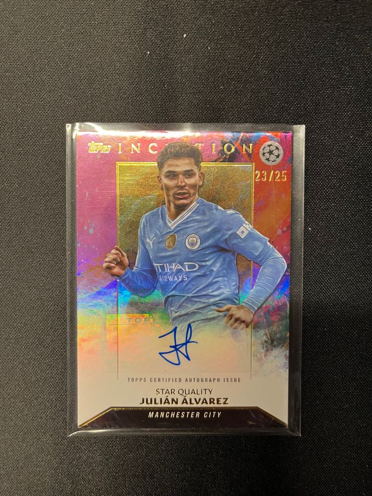 Julian Alvarez auto /25 topps inception