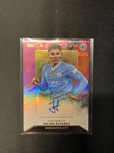 Julian Alvarez auto /25 topps inception