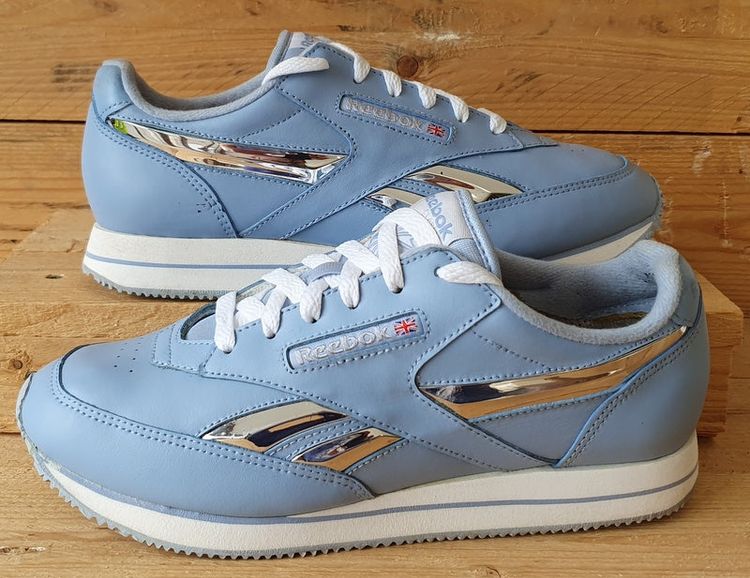 Vintage Trainers Reebok Classic Low Leather Trainers UK7/US9.5/EU40.5 1-106492 Blue/Silver/White product image