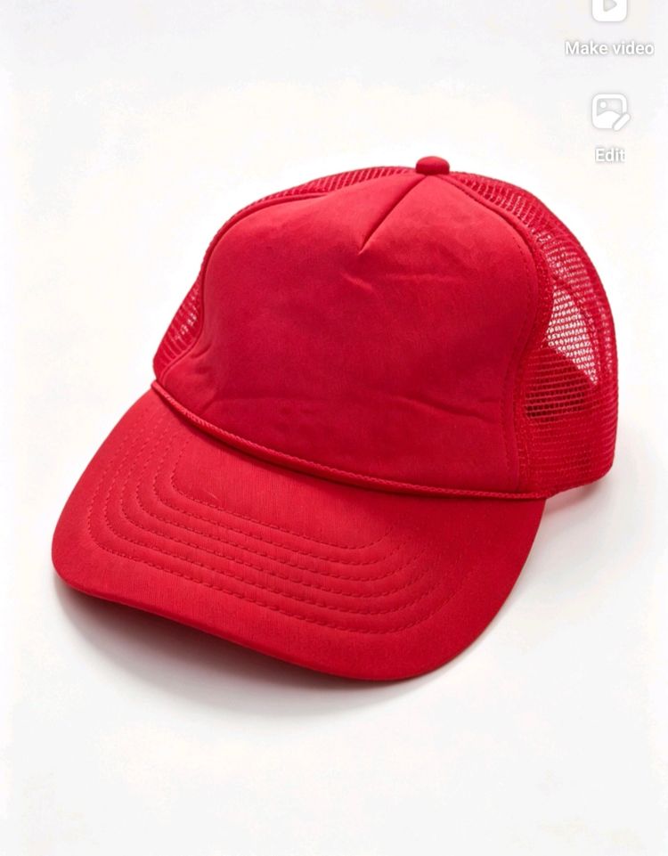 Red Mesh Trucker Cap 4