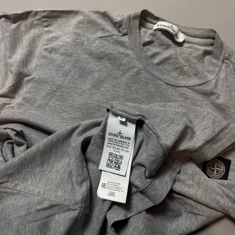 Stone Island Grey Plain T-Shirt - Medium image 3