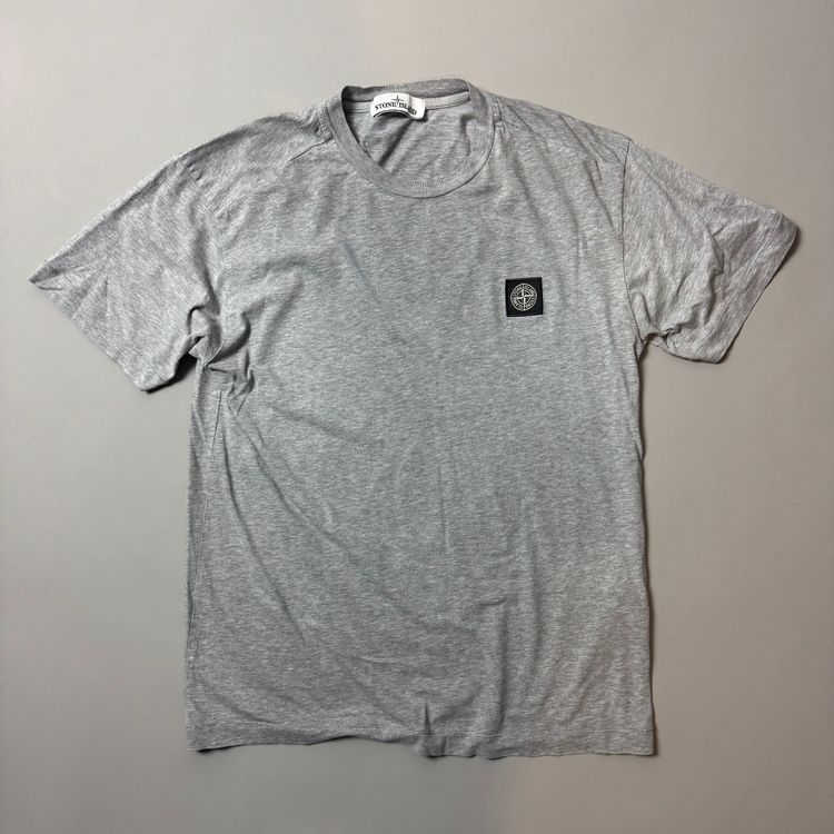Stone Island Grey Plain T-Shirt - Medium