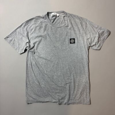 Stone Island Grey Plain T-Shirt - Medium