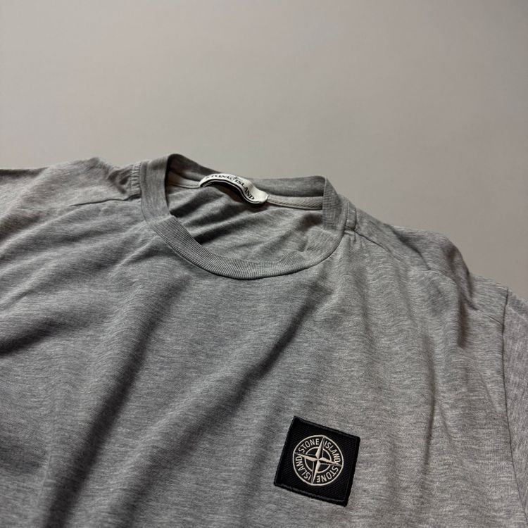 Stone Island Grey Plain T-Shirt - Medium image 2